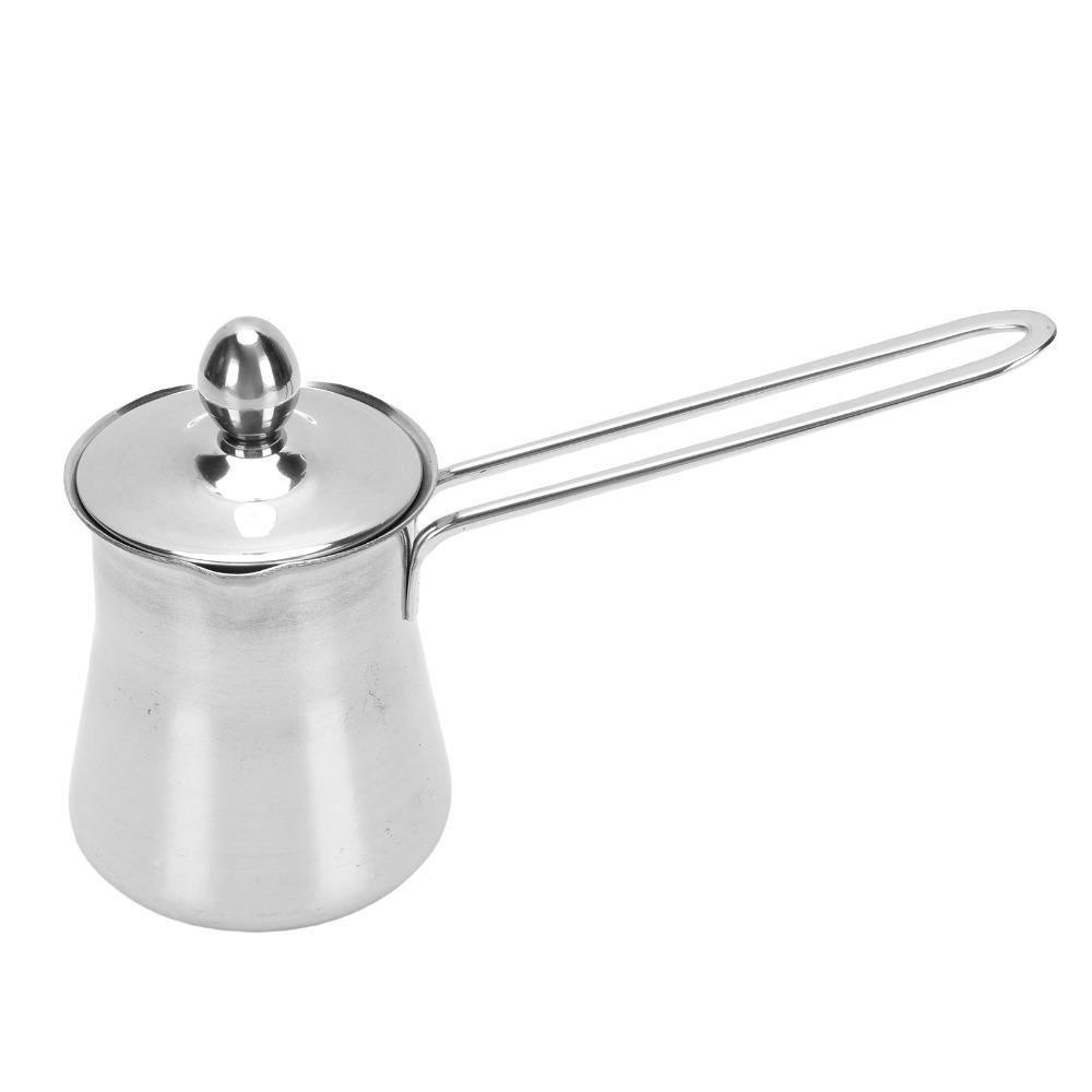 450ml 15.2oz Greek Coffee Pot Stainless Steel Milk Warmer Pot Turkish Coffee Pot For Coffee Making