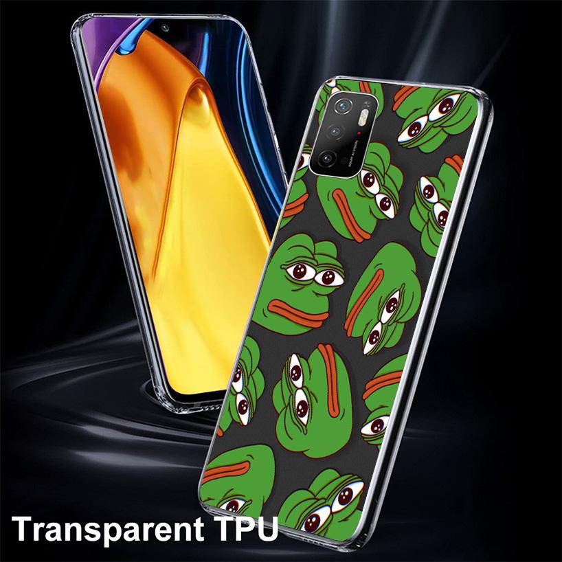 Cute Frogs Party Sad Pepe Phone Case For Xiaomi Poco X7 X6 X5 Pro F7 Ultra Redmi 15C 15 13C 13 12C 12 10 10A 10C 9 9A 9C 9T Cove