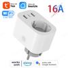 Tuya Wifi Smart Socket 16A EU Plug with Type C Charger Port Smart Home Appliance Socket Extension Adapter Work with Alexa Google