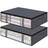 Foldable Bed Storage Container With A Transparent Window And A Lrge Capacity Bed Undergarments Storage Box Clothing Storage Bag