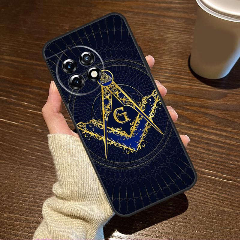 Freemasonry Logo Symbol For OnePlus 15R 13 12 11 9 Pro 12R 13R 10T 13T Case For OnePlus Nord 5 CE 2 3 4 Lite N20 N30