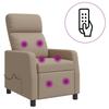 Massage Recliner Chair Cappuccino Faux Leather