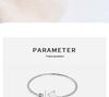 999 Sterling Silver Three Lives One Fate Open Bracelet, Ancient Style, Apricot Leaf Design, Artistic and Simple Women's Gift