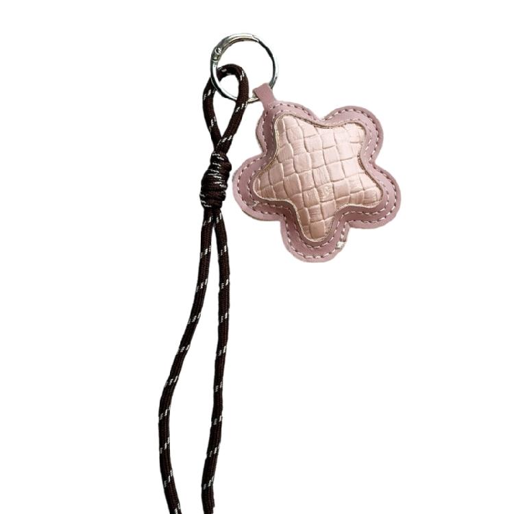 Creative Star Shaped Key Ring Soft Textured PU Leather Decoration Practical Gift Bag Charm for Friend and Family