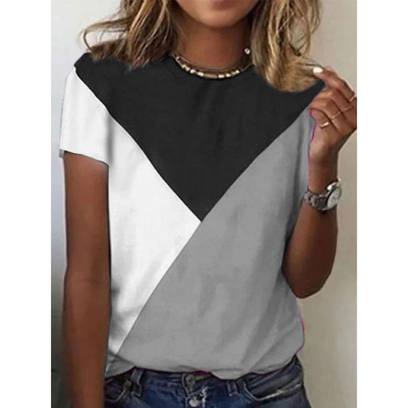 Summer New Loose and Trendy 3D Printed Casual Round Neck Short Sleeved T-shirt