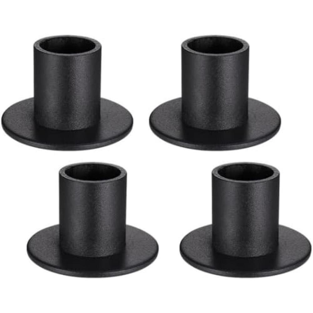 For 4 pcsCandle Holder Vintage Black Iron Candle Holder Cone Decoration Set Vintage Round Party Candle Holder Decoration