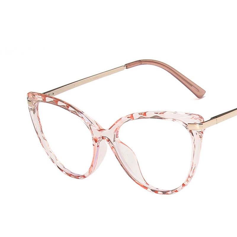 Metal Irregular Rhombus Frame Women'S Nearsighted Glasses Anti-Glare Spring Hinges Myopia Glasses -0.5 -1.0 -2.0 To -6.0