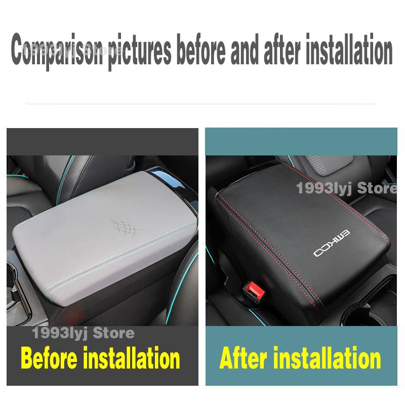 For Trumpchi GAC Emkoo Car Center Control Armrest Box Microfiber Leather Trim Cover Max Accessories