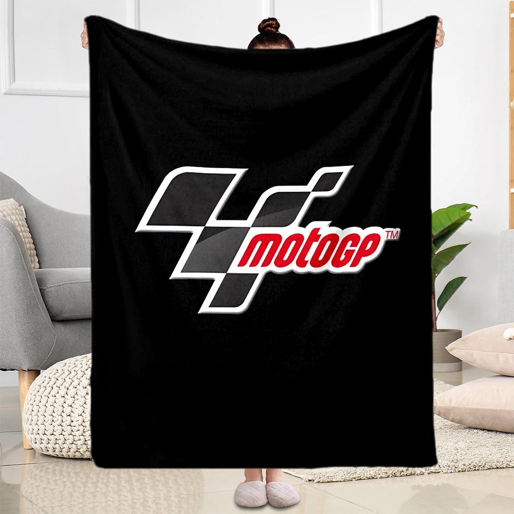 Motogp Flammen Logo Flanelldecke - Weich und geeignet für Sofas, Betten, Büros, Reisen, alle Jahreszeiten, tolles Geschenk für Feiertage und Geburtstage.