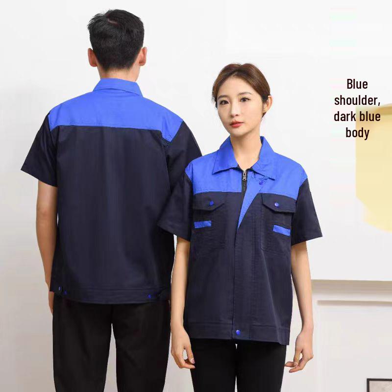 Vêtements de travail à manches courtes d'été: Confortable, Respirant, Évacuant l'humidité, Best-seller, avec Impression & Broderie