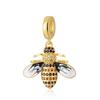 New Gold Series Charm Cross Castle Bee Beer Wine Pendant Bead Fit 3mm Snake Bracelet Exquisite Jewelry Gift