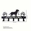 Metal Dog Key Holder Wall Mount Coat Hat Rack Garage Door Decor