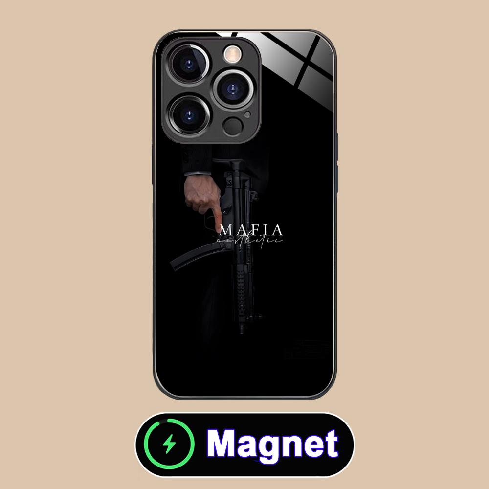 Italian Mafia Phone Case for iPhone 17 16 15 14 13 12 11 Air Pro Max Plus Mini Glass MagSafe Cover