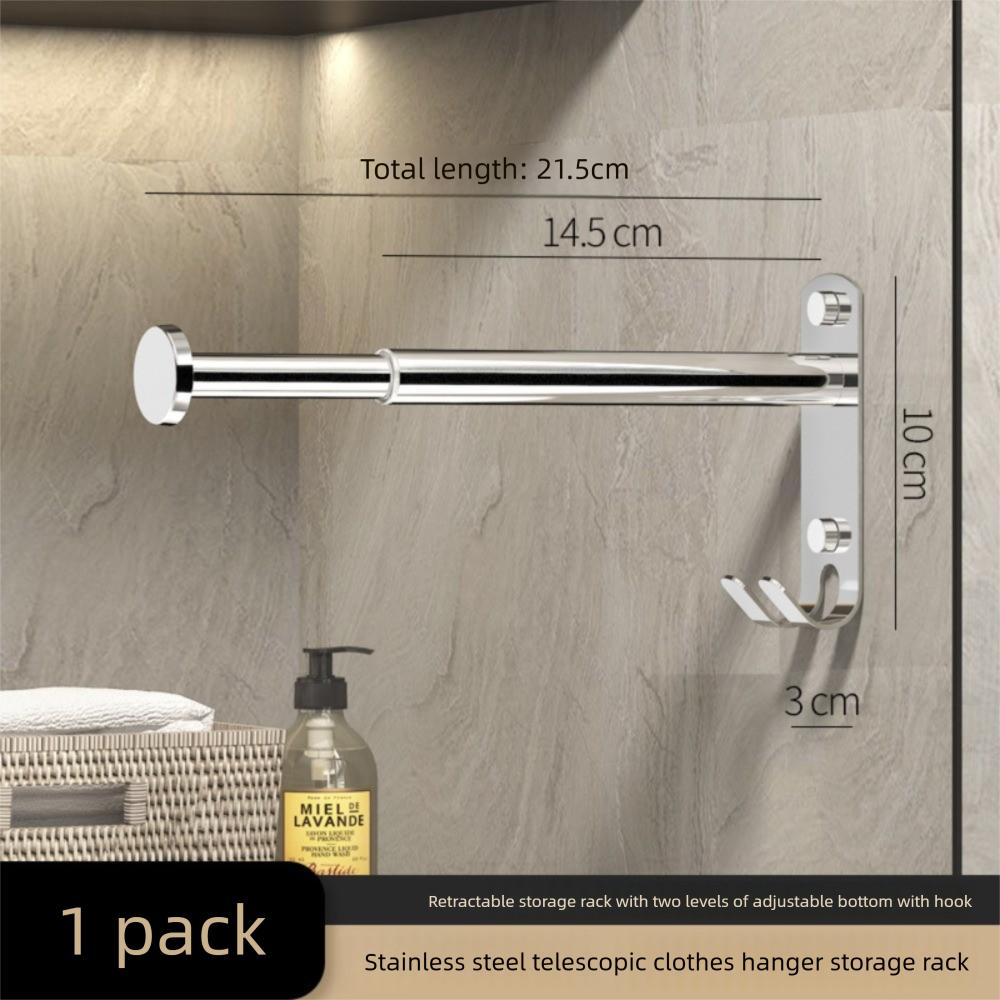 Stainless Steel Clothes Hanger Storage Rack Wall-mounted Scalable Storage Racks Drying Hanger