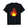 Feuerflamme Symbol T-Shirt Vintage Lässig Bequem Unisex Vielseitig Stilvoll Atmungsaktiv Oberteil Für Den Alltag Homme