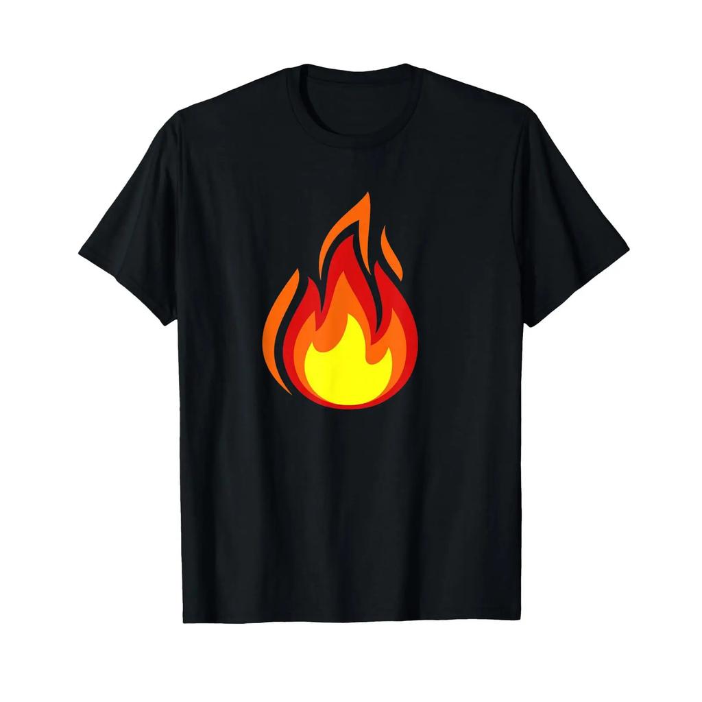 Fire Flame Symbol T Shirt Vintage Casual Comfortable Unisex Versatile Stylish Breathable Top For Everyday Wear Homme