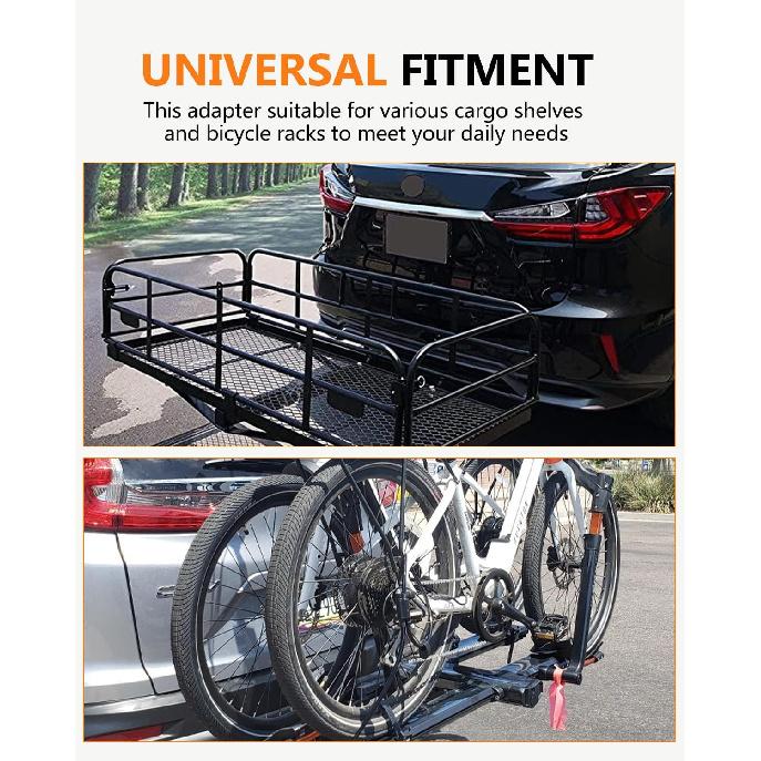 2'' Class III/IV To 1-1/4'' Class I/II Receiver Hitch Adapter Ert Sleeve Mount Adapter 2'' To 1/4'' Trailer Receiver Converter for Bike Rack and