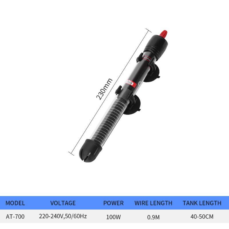 Ac220-240V 50Hz At700 Fish Tank Automatic Constant Temperature Heating Rod 25W 50W 100W 200W 300W Glass Heating Rod