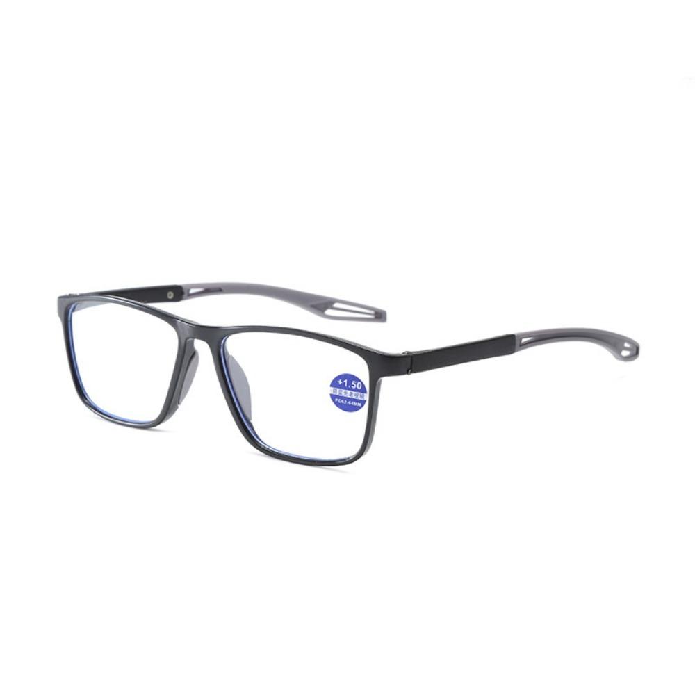 

TR90 спортивные очки для чтения мужские сверхлегкие анти-синие очки для пресбиопии мужские оптические очки для дальнозоркости диоптрии +400 чёрный