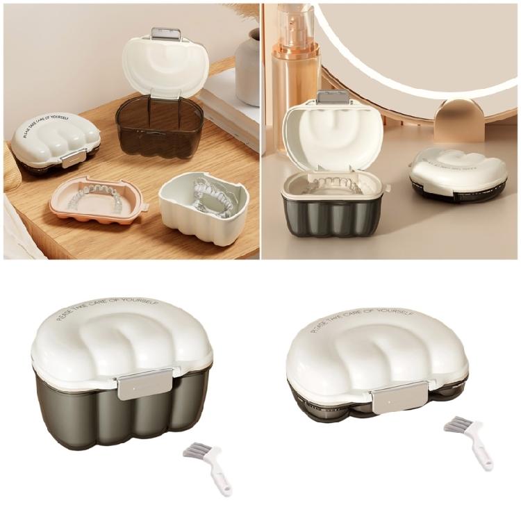 Leak Proof Storage Box For Clear Aligners Dentures Aligner Hoder with Mesh Drainage Basket Travel Essential Organiser