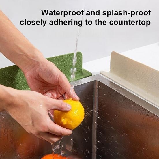 2 Piezas Protector Antisalpicaduras para Fregadero con Ventosa Antideslizante Protector contra Salpicaduras de Agua Reutilizable Tabla Protectora Antisalpicaduras para el Borde de la Encimera del Fregadero de la Cocina
