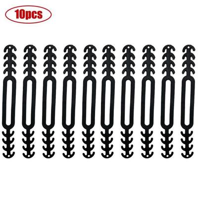 Mask Holder - YWEI - 10pcs Black - Non-slip Silicone - Adjustable - Ear Loops