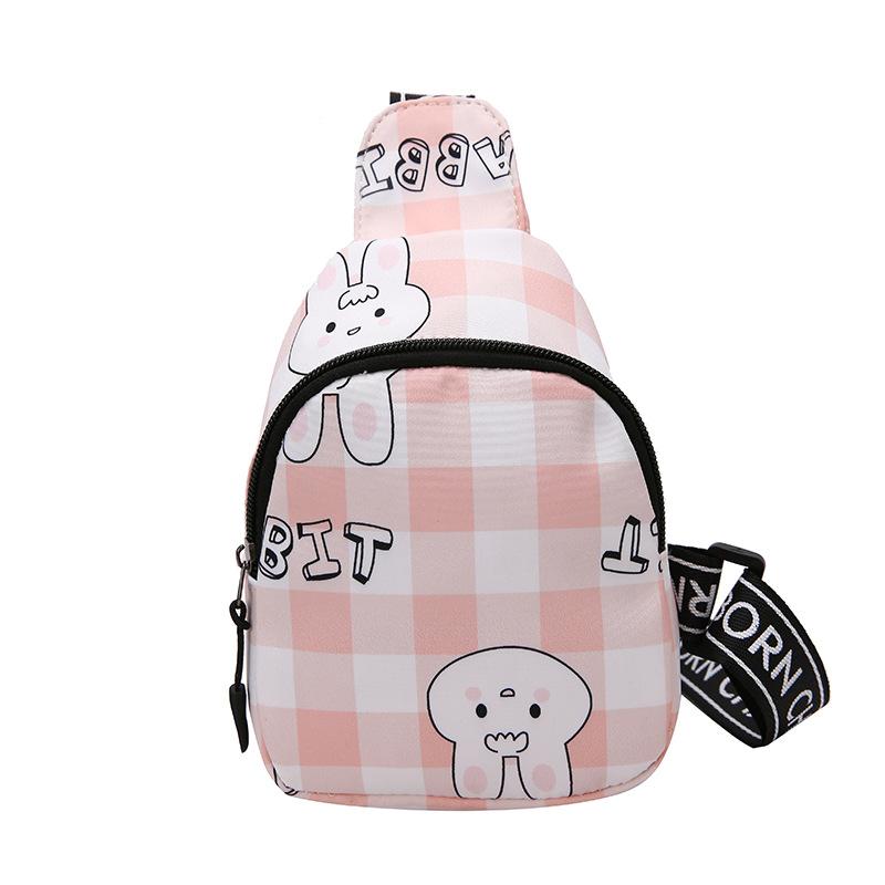 Spring and Summer Lightweight Small Bag Women's 2025 New Contrasting Color Messenger Plaid Key Mobile Phone Bag Waist Bag Breast Bag