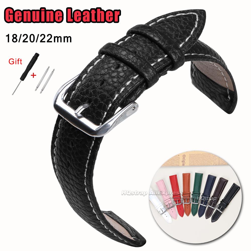 New Leather Watch Strap 18mm 20mm 2mm for Samsung Watch4/5/6/7 40mm 44mm Classic Replacement Bracelet Lizard Pattern Wristband