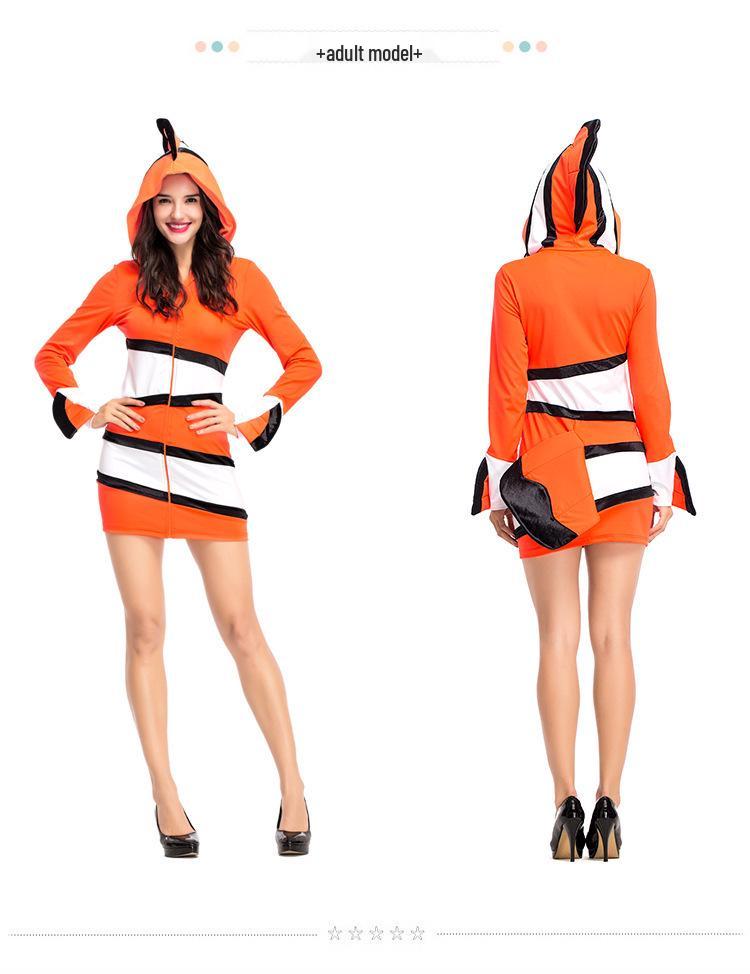 Women's Nemo Fish Cosplay Costume for Halloween Parties