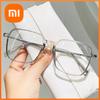 Xiaomi Óculos quadrados de bloqueio de luz azul para homens e mulheres, óculos pretos grandes e grandes para visão, armação grande, óculos de computador