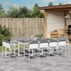 Vidaxl 13-Cz. Garden Furniture Set With Cushions, White, Textilene