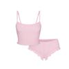 SKIMS Valentines Day Collection SS25 Logo Pointelle Cropped Cami Set With Bow Triangle Panty Women underwear Cherry-Blossom ST-SST-8459W-CMB