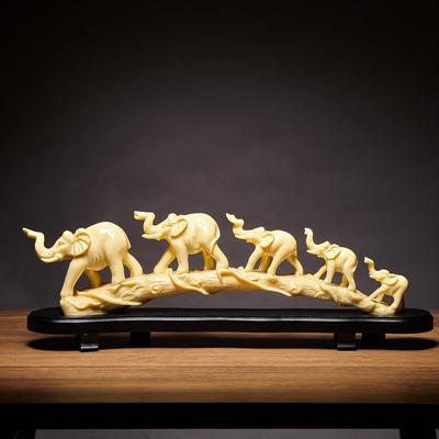 Ornamentos artísticos exclusivos Extravagância Elefante Estátua Escultura Decoração de sala de casa Decoração de mesa Acessório de escritório Decoração Fengshui