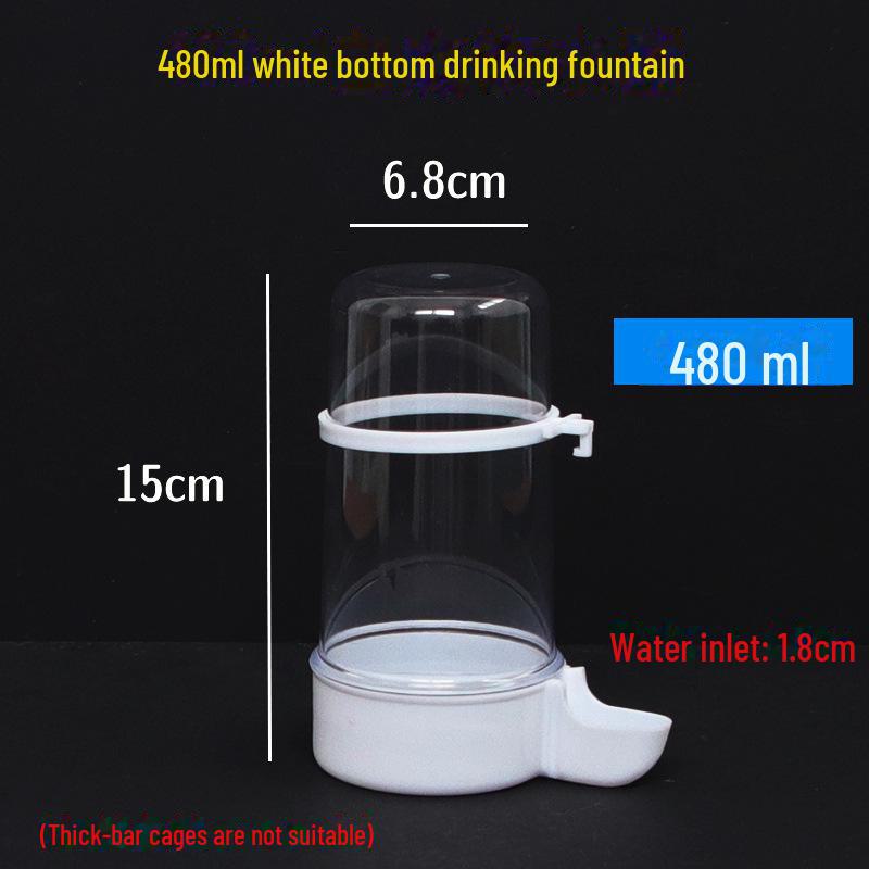 Automatic Bird Water and Feed Dispenser for Large Parrots and Mynahs