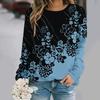2025 Plus Size Autumn and Winter New Fashion Round Neck Long Sleeve Printed Elegant Casual Loose Hoodie