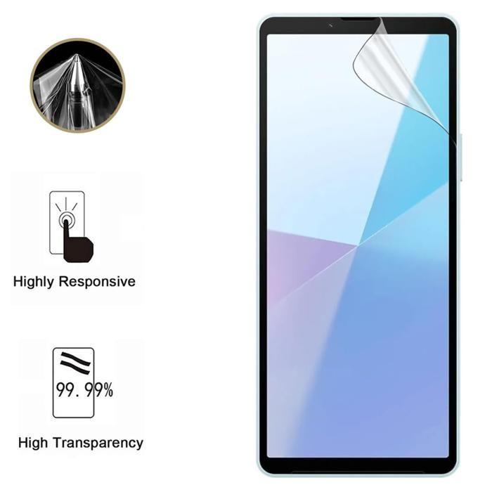 Screen Protector for Sony Xperia 10 VI [Pack 2] Ultra Thin Resistant Protective Plastic Film Phonillico®