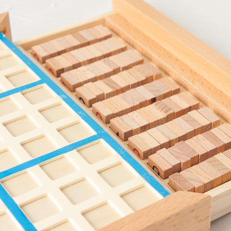Adult Wooden Sudoku Board Game Toy Educational Logical Thinking Paper Board with Printed Cards