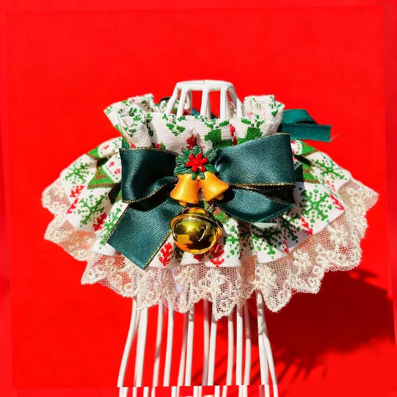 New Christmas Day Lace Pet Collar Princess Style Dog Saliva Scarf Cat Scarf Bib