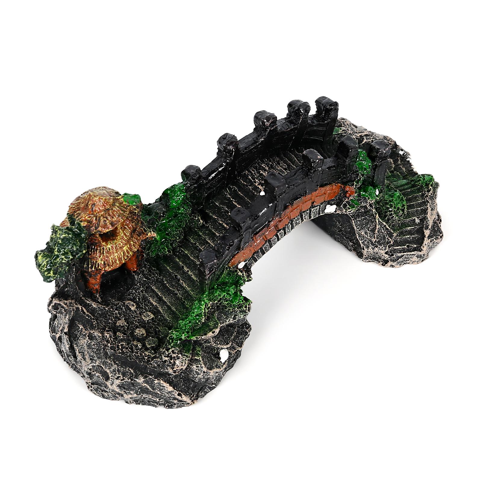 

Aquarium Decor Small Arch Bridge 14x5x6cm Fake Rock Bridge Fish Tank Decorations Water Grass Landscape Background 1-2pcs