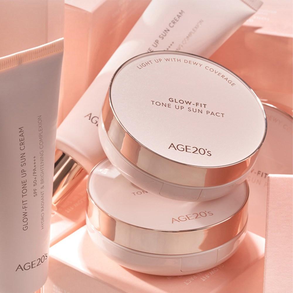 Age to Wenness Glow Fit Tone Up Sun Pact Case + Refill 2p SPF50+ PA++++ Set