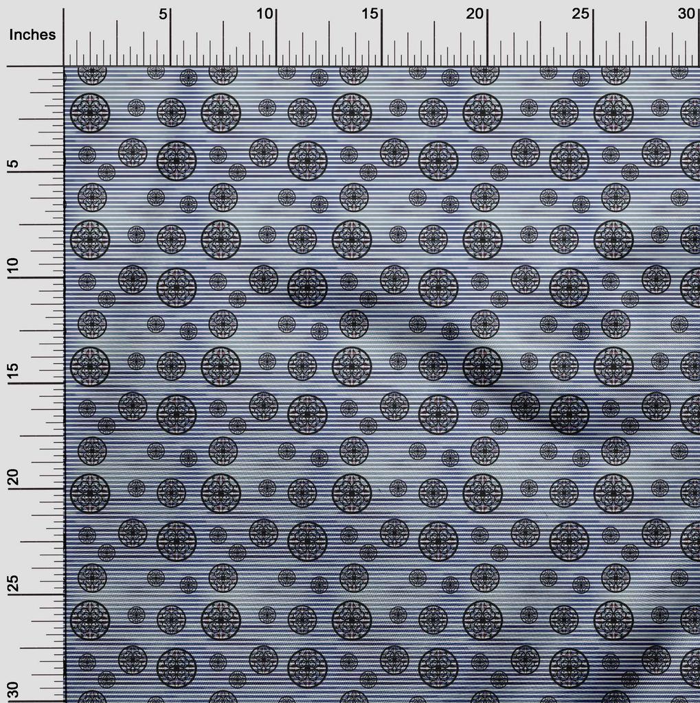oneOone Cotton Flex Dusty Blue Fabric Abstracts Dress Material Fabric Print Fabric By The Yard 40 Inch