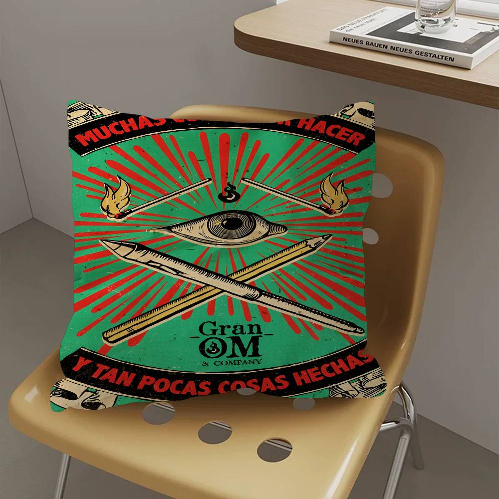 A-Abstract Eye Shapes Hand Moon Pillow Cover Sofa Cushion Cover Home Room Decoration Children Gift