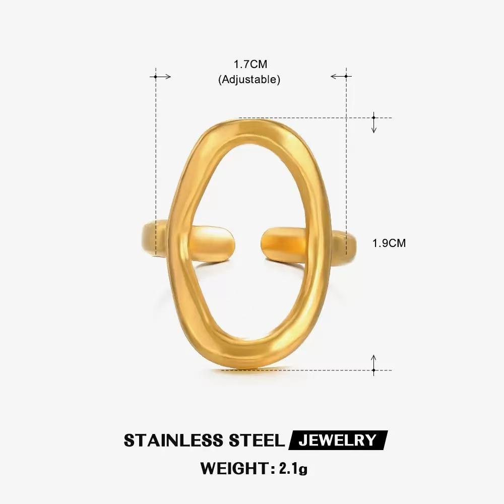 Wholesale High End Waterproof Three-dimensional M Letter Hollow Stainless Steel Finger Ring Trendy for Women Personalize Jewelry