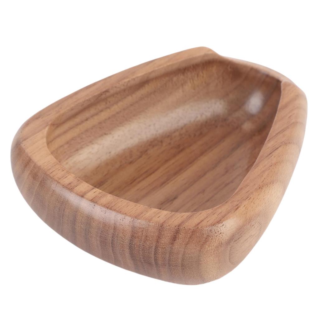 Coffee Bean Weighing Bowl Walnut Wood Anti Slip Bottom Coffee Dosing Tray for Home Cafe