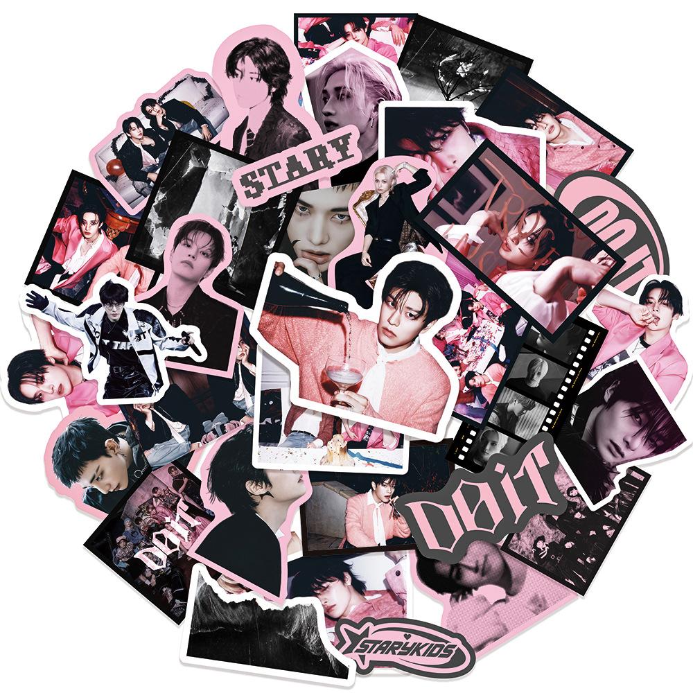 New 50pcs Stray Kidd Skzoo Pop Music Group Stray Kidd Do It New Album Ipad Water Cup Graffiti Decorative Sticker Gift Spot