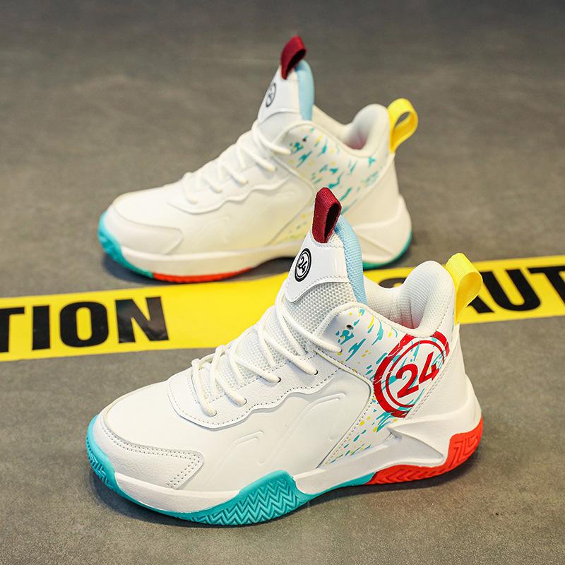 

Детские осенне-зимние хлопковые баскетбольные кроссовки для тренировок, спортивная обувь для детей среднего и старшего возраста, нескользящие и износостойкие студенческие кроссовки для мальчиков 31