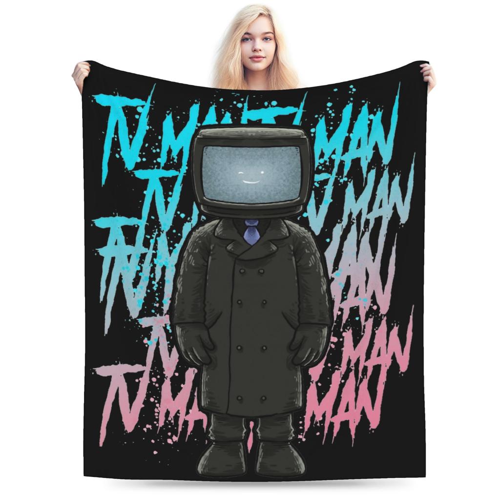 Coperte Titan Speakerman Skibidi Toilet Coperta Plaid in Lana Biancheria da Letto Decorazione Divano Copriletto Ultra Morbido Caldo