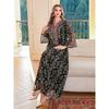 Women's Breathable Embroidered Long Dress, Cord Embroidery Casual Maxi Dress Factory Wholesale In Stock