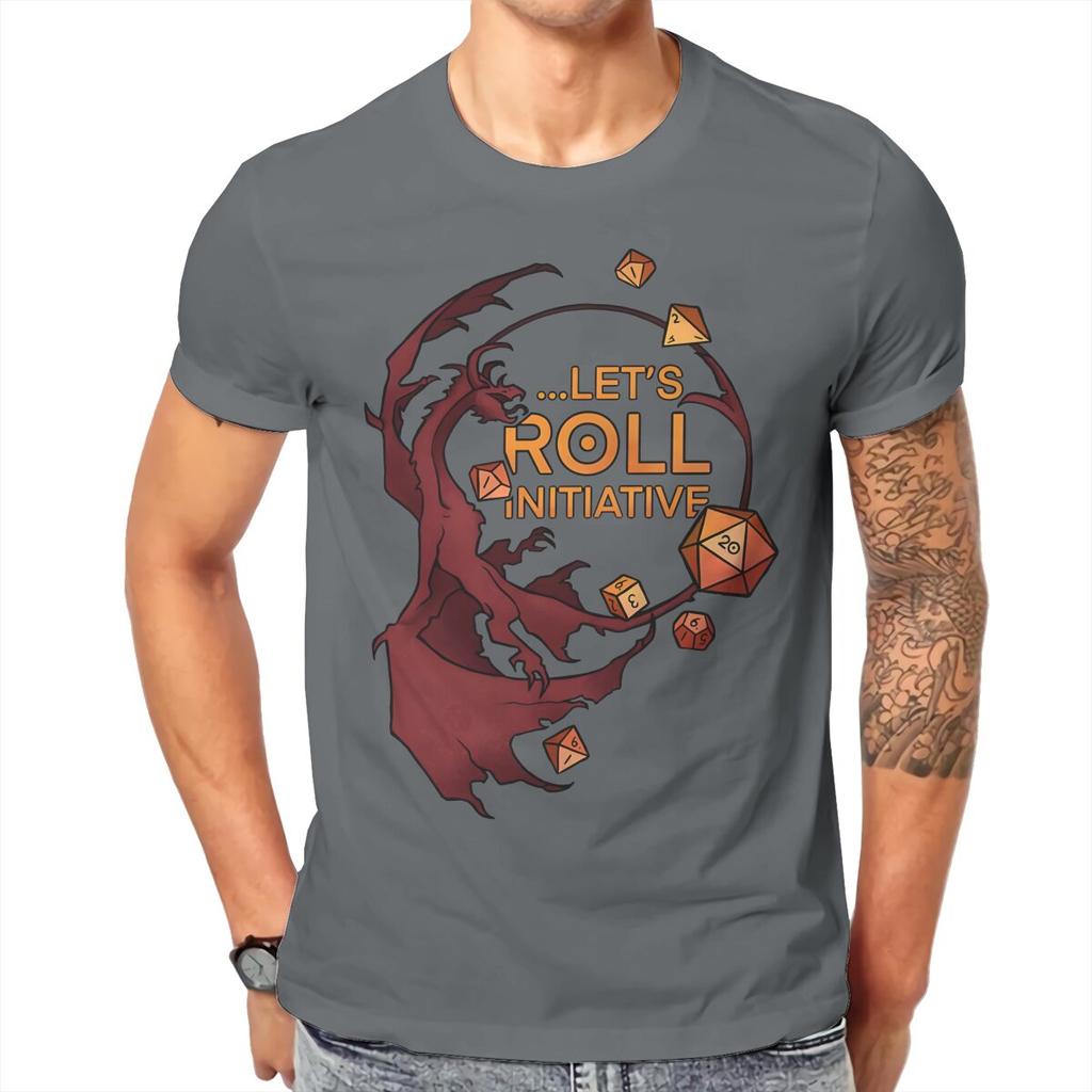 DND Roll For Initiative T Shirt Unisex Tees Summer Clothing Cotton ONeck TShirt