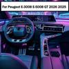 Car TPU Interior Center Console Transparent Protective Film For Peugeot E-3008 E-5008 2026 2025 GPS Navigation LCD Screene PPT